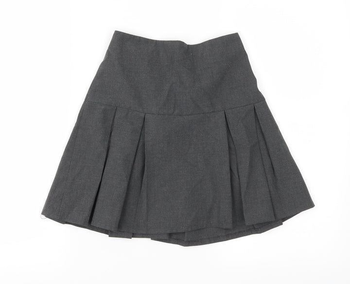 Debenhams Girls Grey   Pleated Skirt Size 10 Years