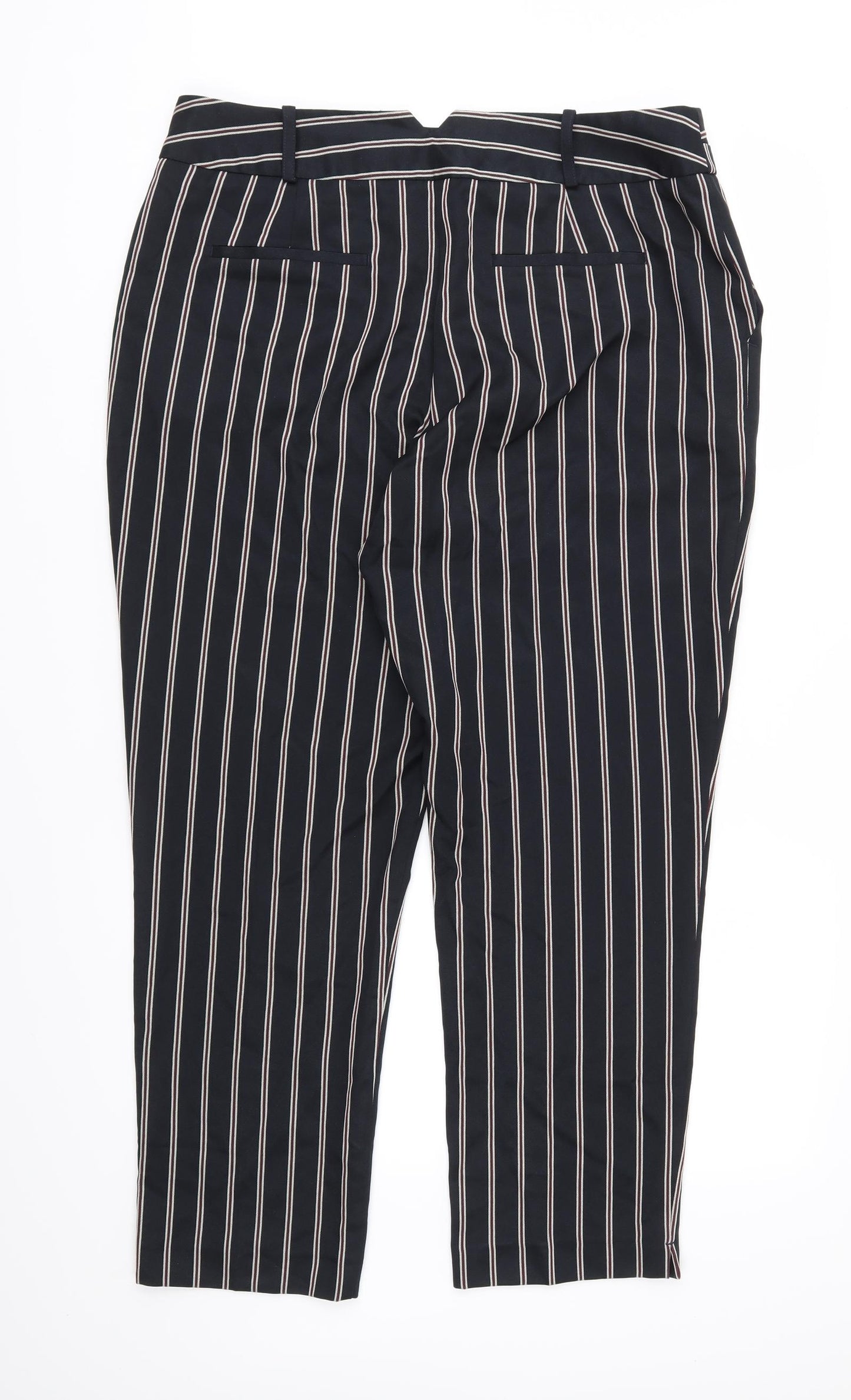 TU Womens Blue Striped  Trousers  Size 16 L28 in