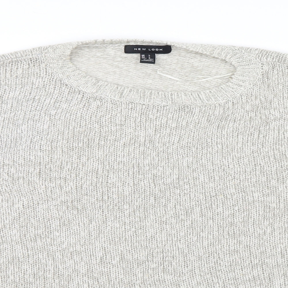 New Look Womens Ivory  Knit Pullover Jumper Size L