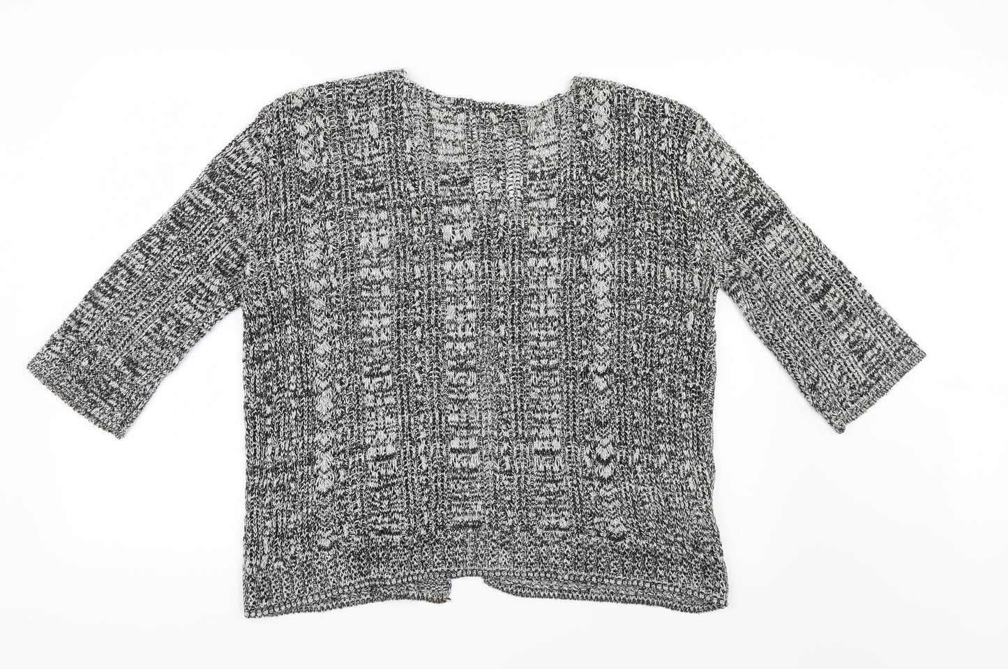 Pure & Natural Womens Black  Knit Cardigan Jumper Size XL