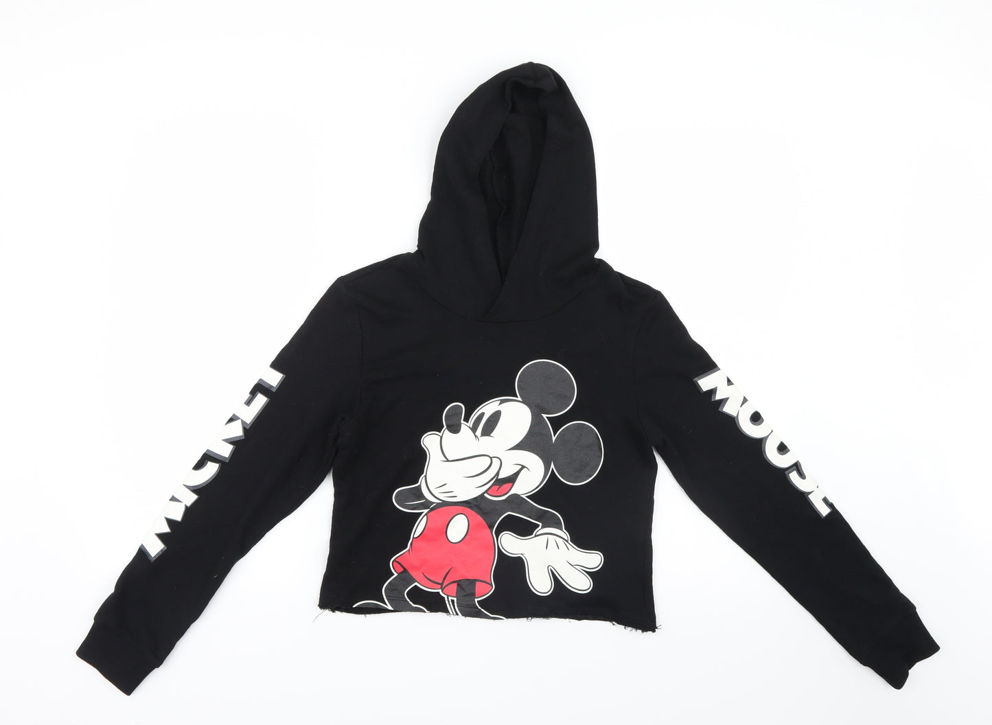 H&M Girls Black   Pullover Hoodie Size 11-12 Years  - Mickey Mouse