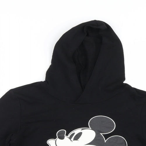 H&M Girls Black   Pullover Hoodie Size 11-12 Years  - Mickey Mouse