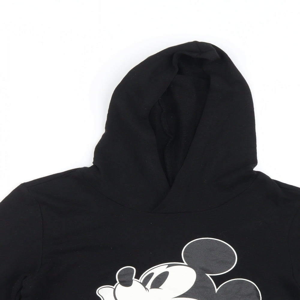 H&M Girls Black   Pullover Hoodie Size 11-12 Years  - Mickey Mouse
