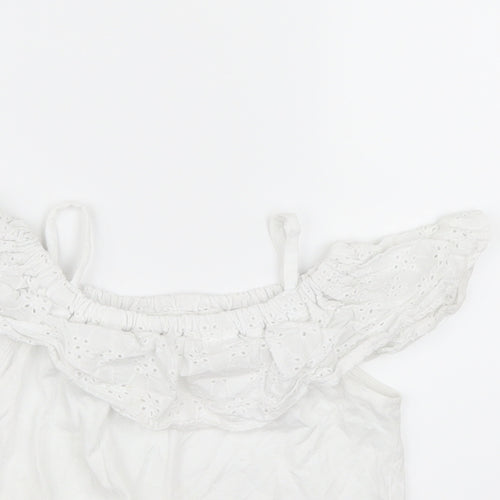 Very  Girls White   Basic Blouse Size 3-4 Years