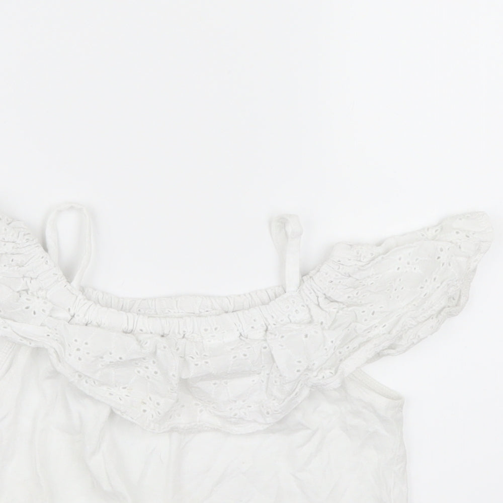 Very  Girls White   Basic Blouse Size 3-4 Years