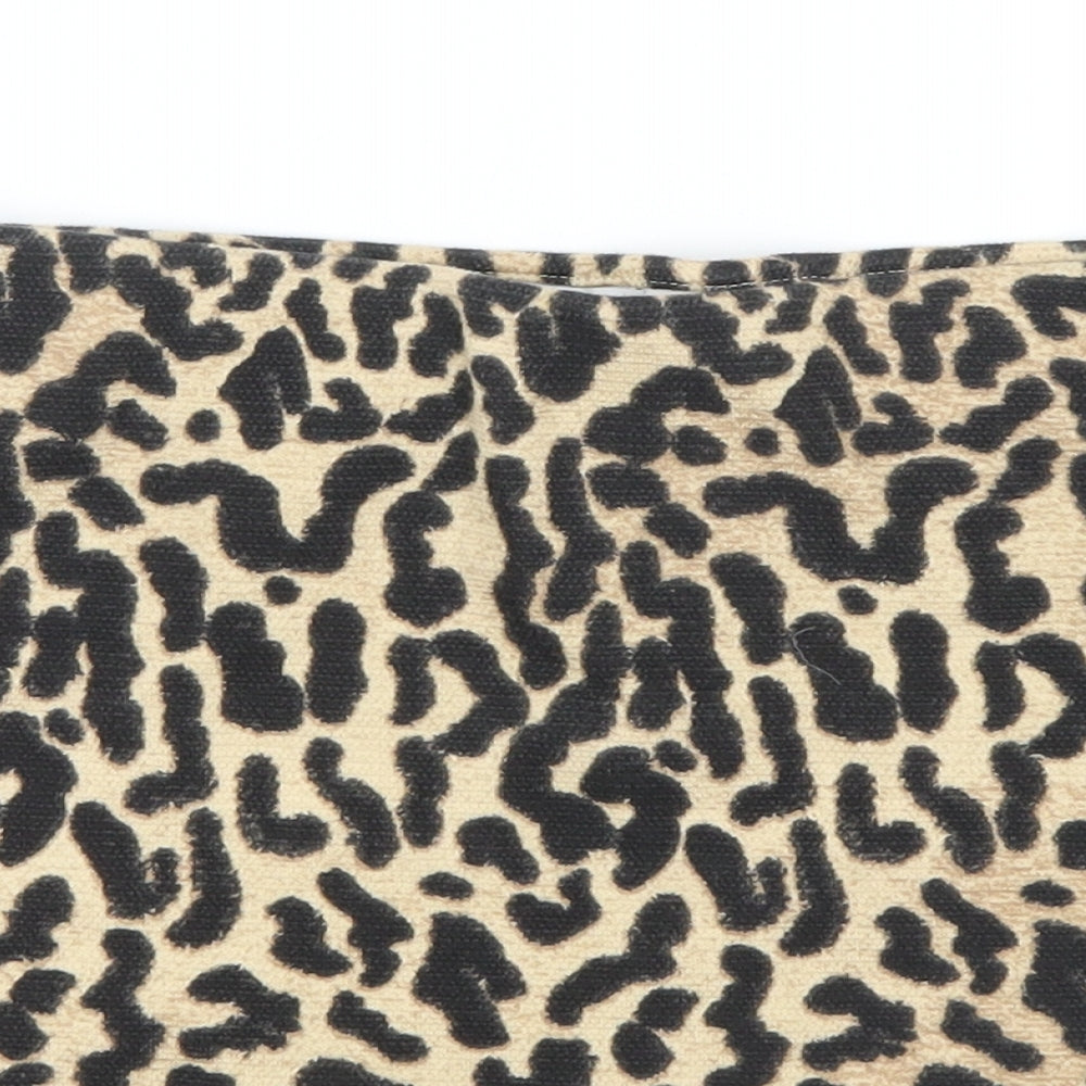 Zara  Womens Black Animal Print  Straight & Pencil Skirt Size 27 in  - Leopard Print