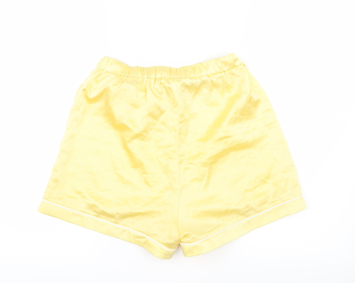 Missguided Womens Yellow Geometric Satin Top Pyjama Pants Size 10