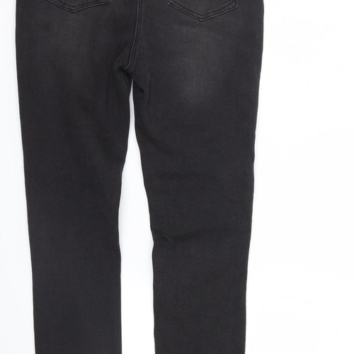 NEXT Womens Black  Denim Straight Jeans Size 14 L32 in