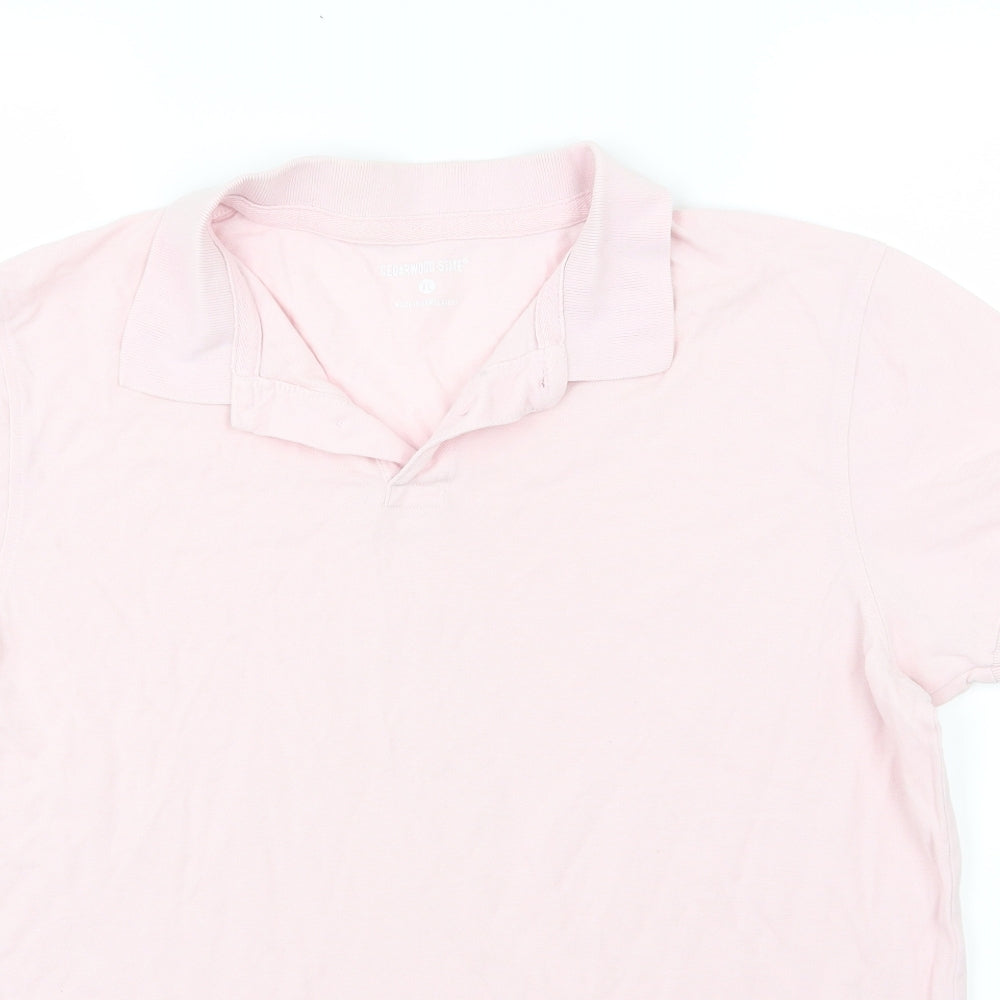 Cedar Wood State Mens Pink  Jersey  Polo Size XL
