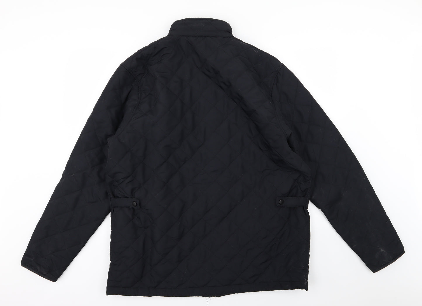 Trespass Mens Black Argyle/Diamond  Overcoat Coat Size XL