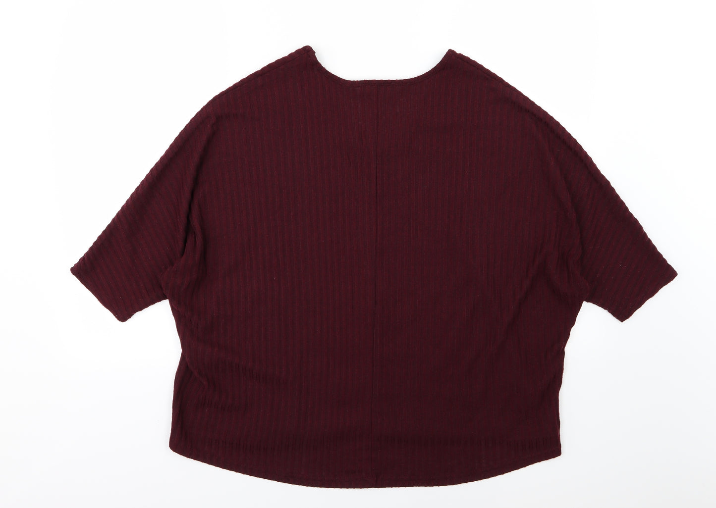 New Look Womens Purple  Knit Pullover Jumper Size M  - Burgundy