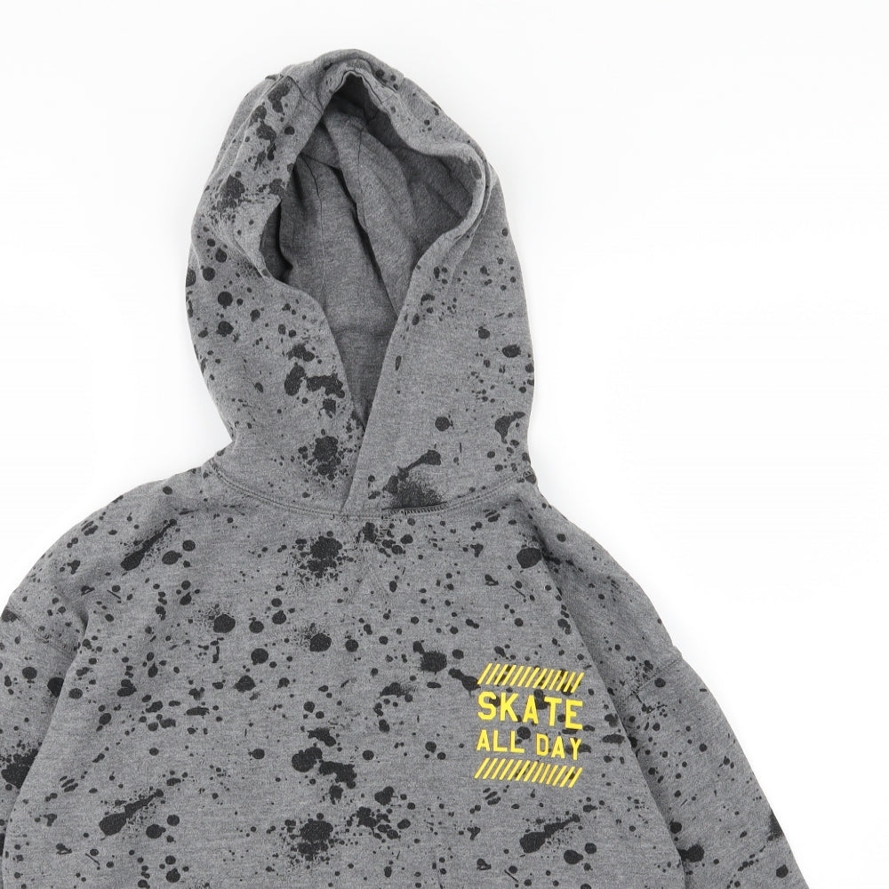 Primark Boys Grey  Jersey Pullover Hoodie Size 13-14 Years  - Skate all day