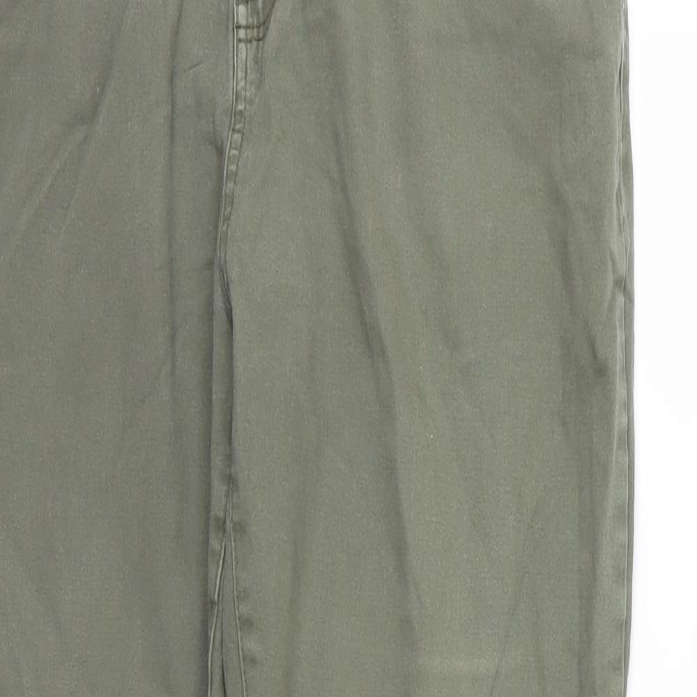 Peacocks Womens Green  Denim Straight Jeans Size 16 L29 in