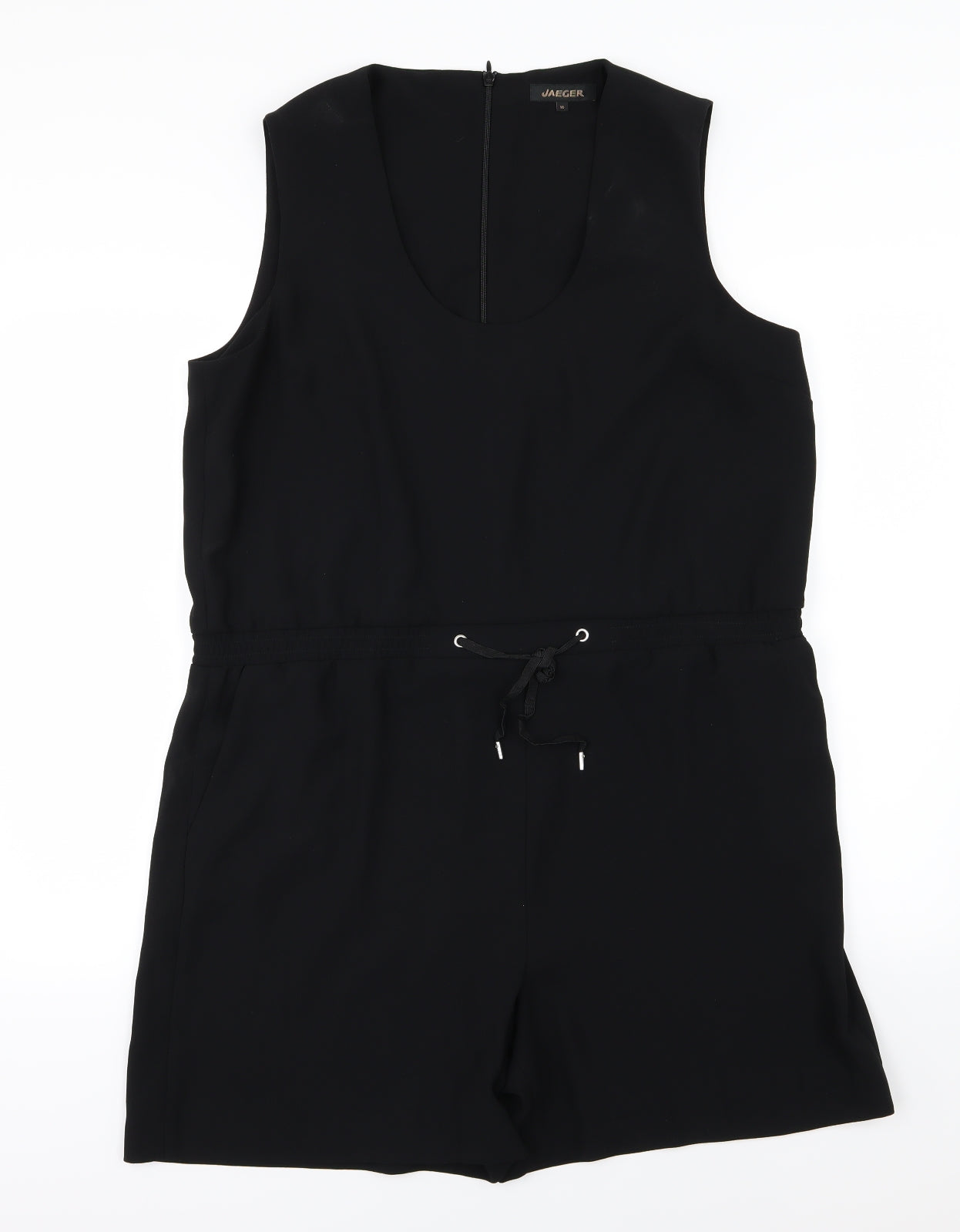 Jaeger Womens Black  Rayon Playsuit One-Piece Size 16 L5 in