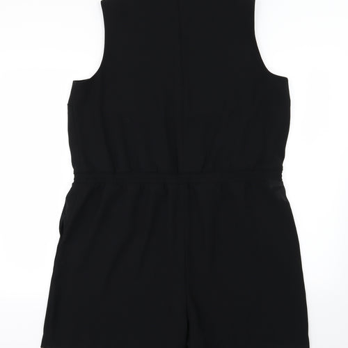 Jaeger Womens Black  Rayon Playsuit One-Piece Size 16 L5 in