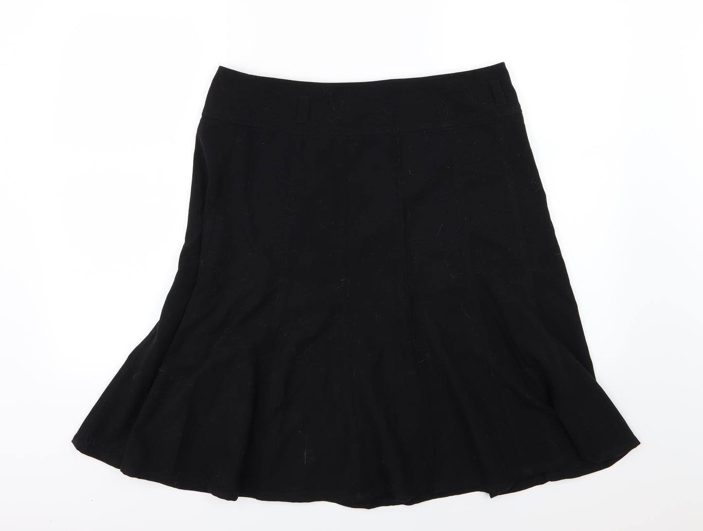 New Look Womens Black  Rayon A-Line Skirt Size 14