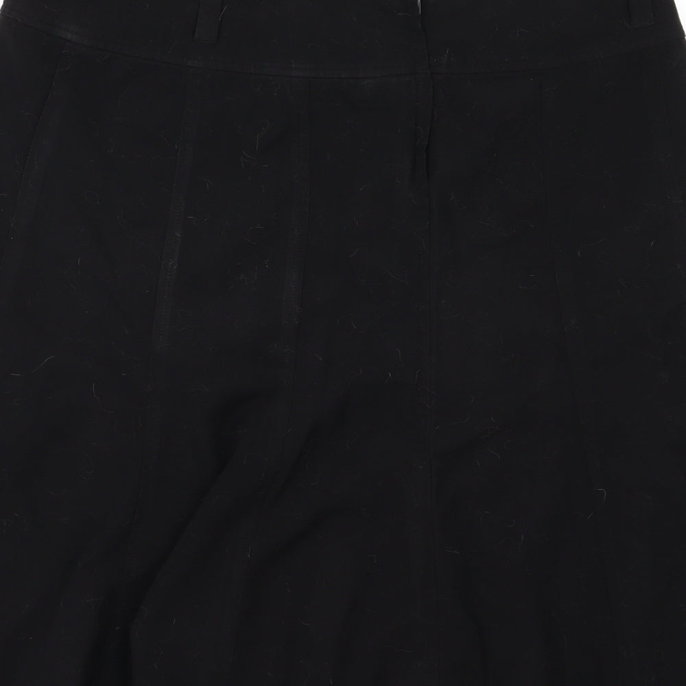 New Look Womens Black  Rayon A-Line Skirt Size 14