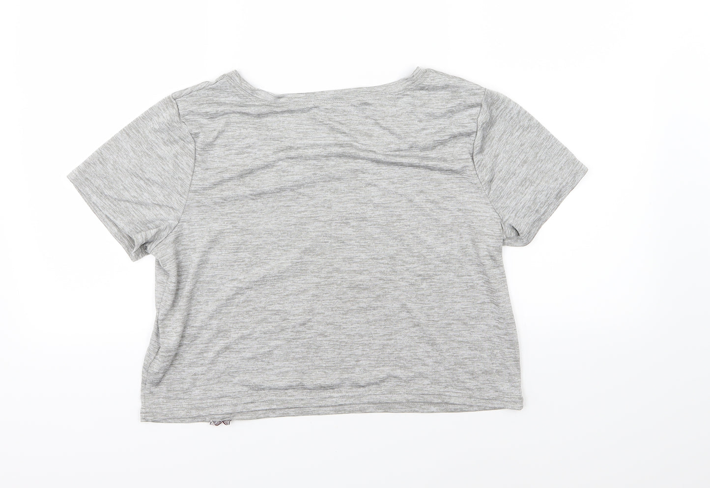 Primark Womens Grey  Jersey Basic T-Shirt Size 12  - Hogwarts Alumni