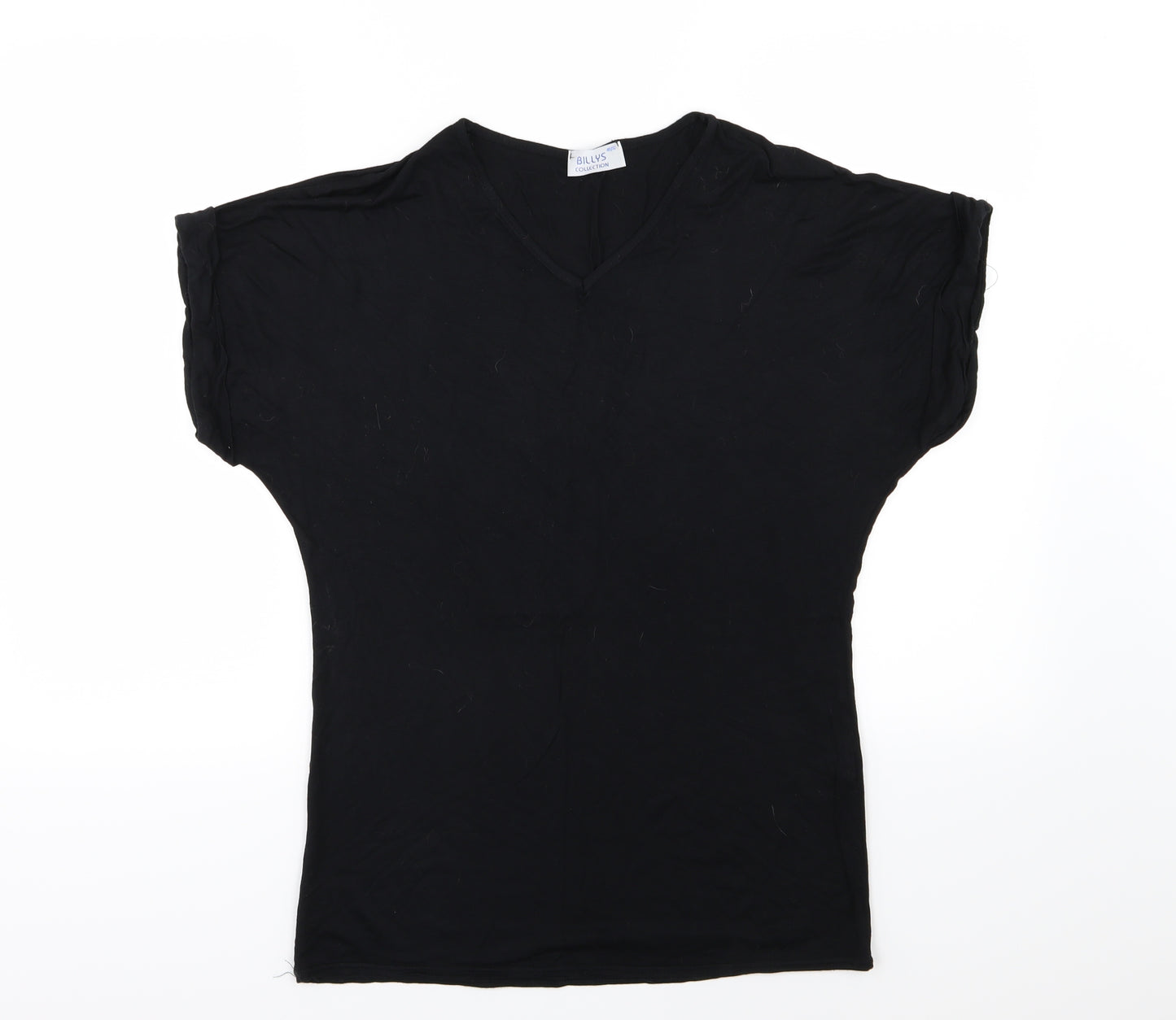 Billys Collection Womens Black  Jersey Basic T-Shirt Size 20