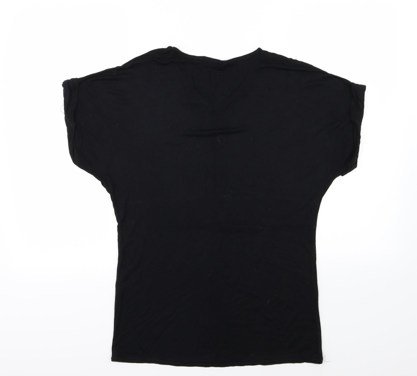 Billys Collection Womens Black  Jersey Basic T-Shirt Size 20