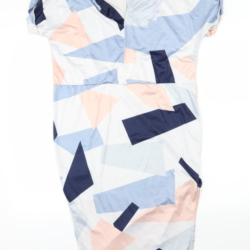 Preworn Womens Multicoloured Geometric  T-Shirt Dress  Size S