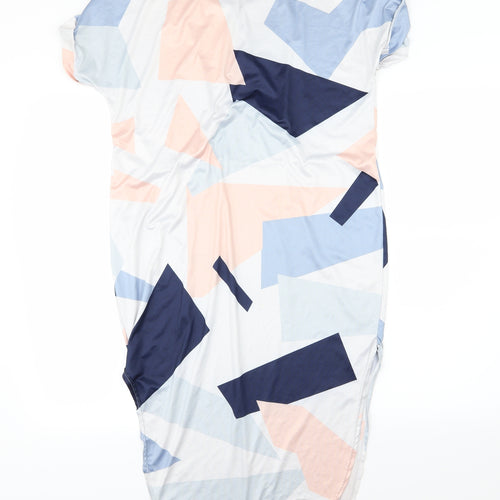Preworn Womens Multicoloured Geometric  T-Shirt Dress  Size S