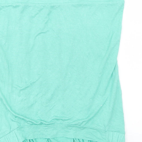 Pattyboutik Womens Green  Jersey Basic T-Shirt Size M