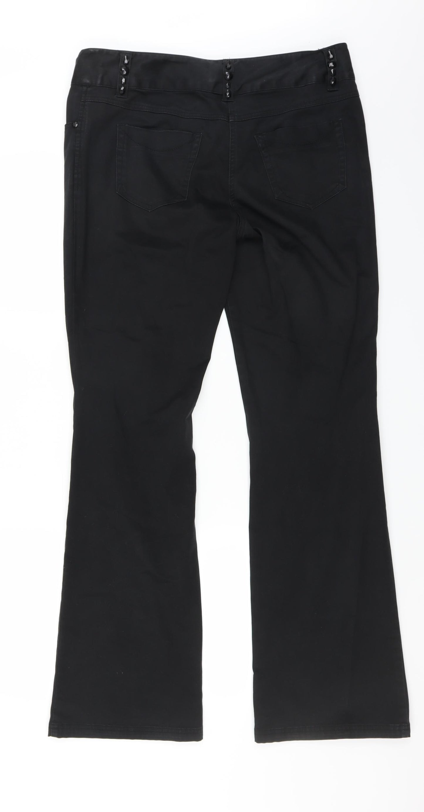 NEXT Womens Black   Trousers  Size 14 L32 in - LONG LEG bootcut