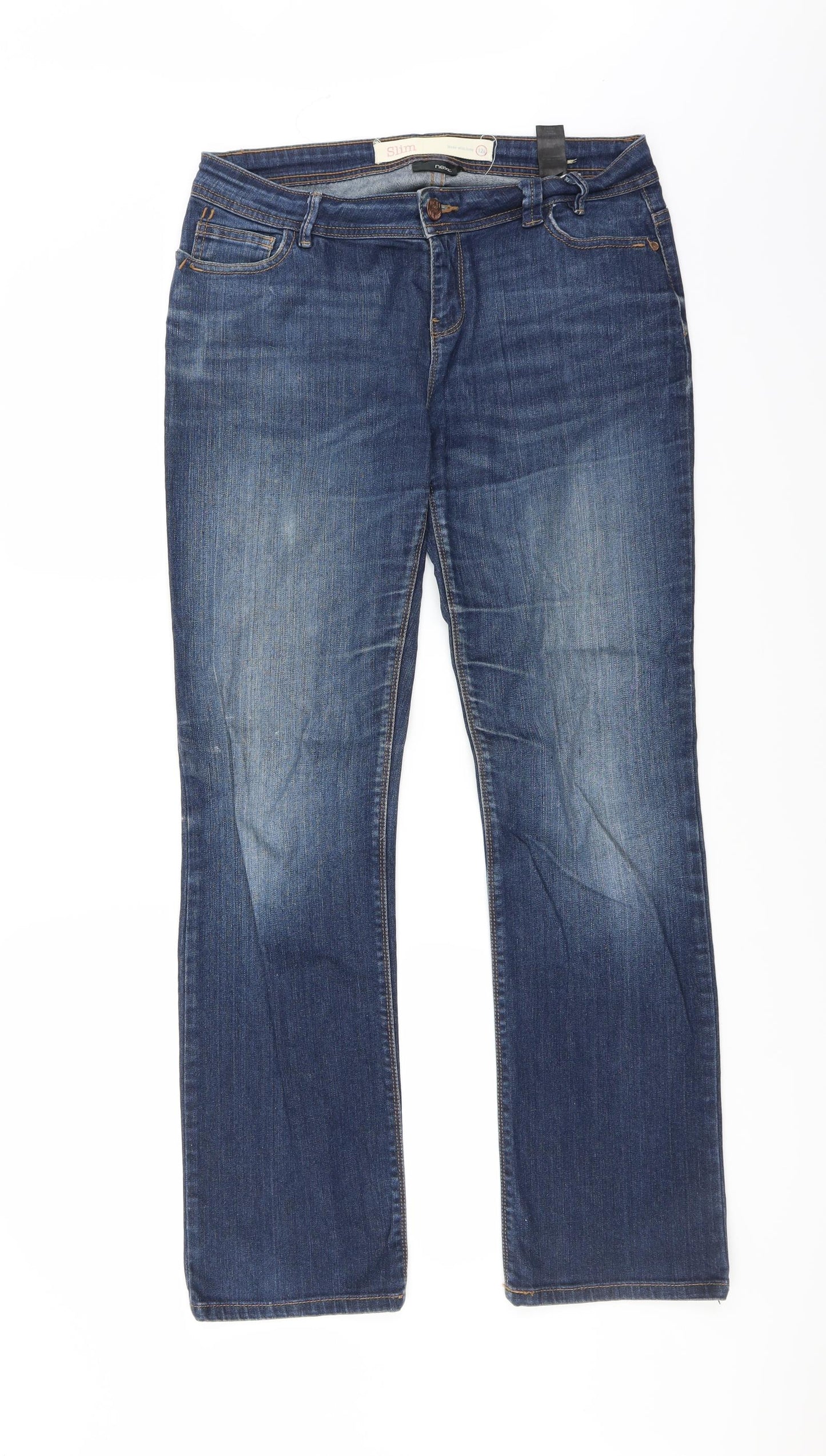 NEXT Womens Blue   Straight Jeans Size 12 L31 in