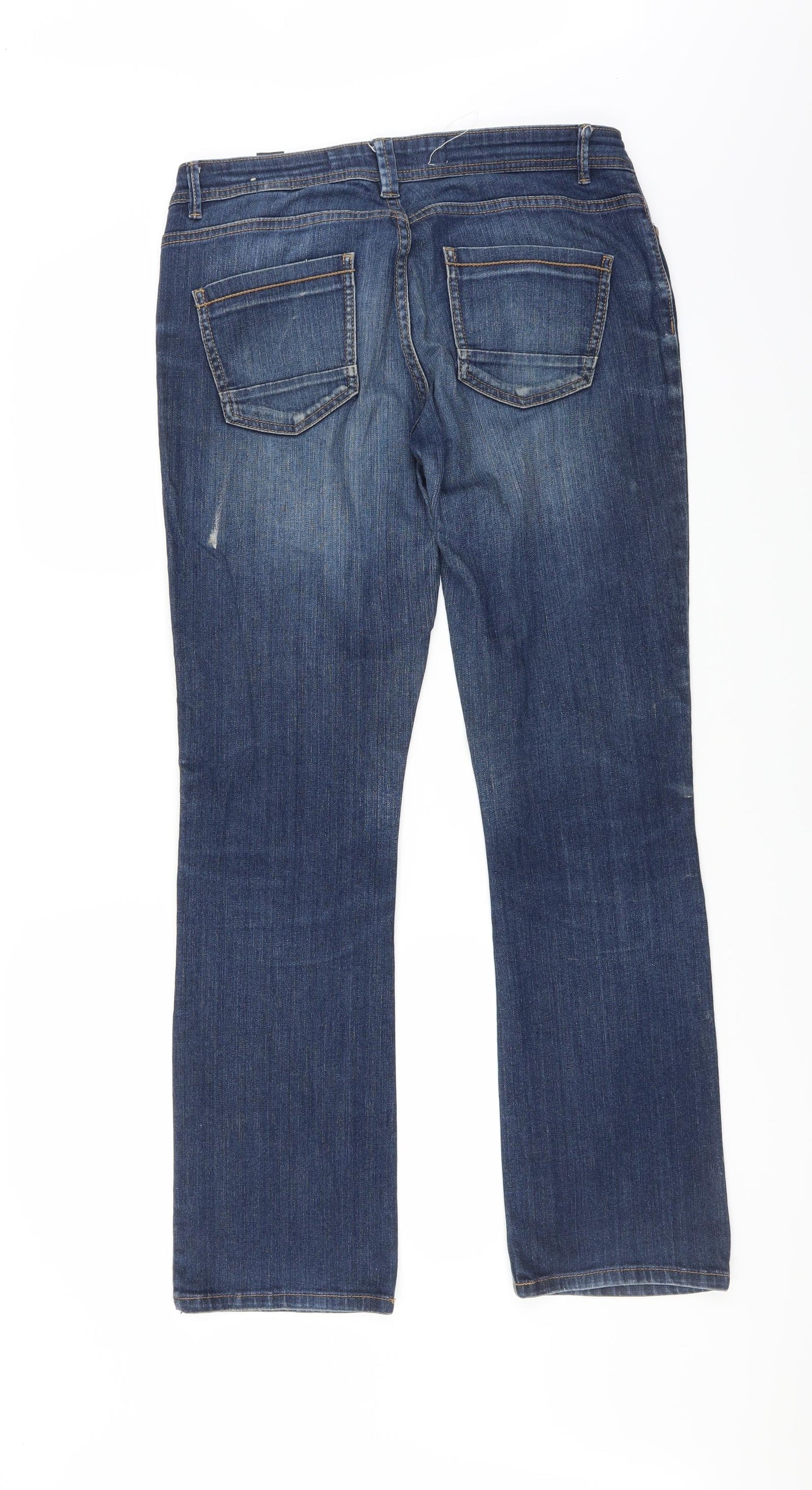 NEXT Womens Blue   Straight Jeans Size 12 L31 in