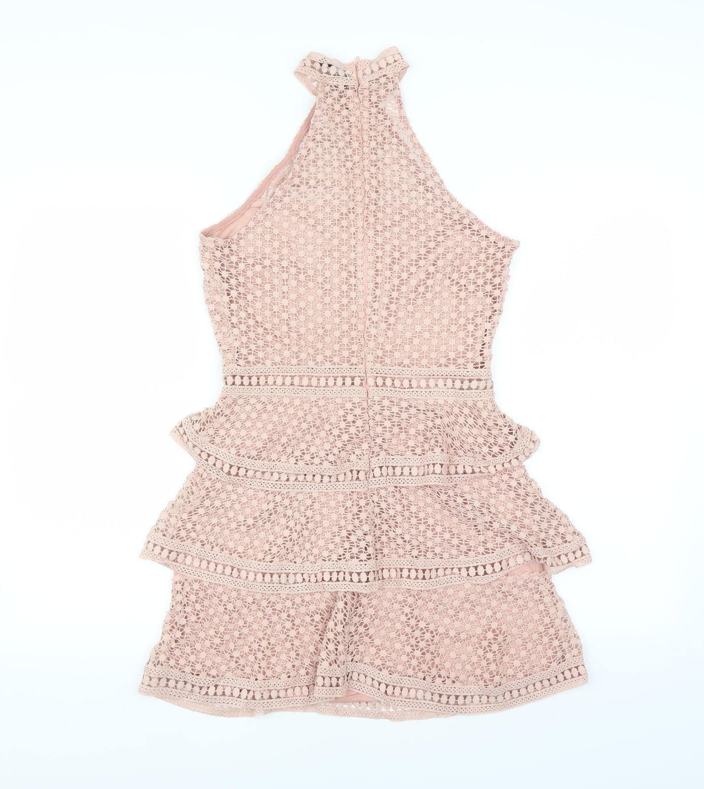 PRETTYLITTLETHING Womens Pink   Mini  Size 8  - crochet detail