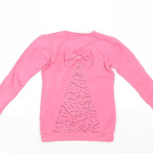 Preworn Girls Pink   Pullover Sweatshirt Size 7 Years