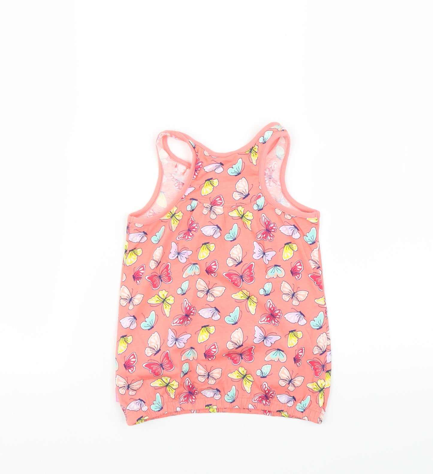 LC Waikiki Girls Orange   Basic Tank Size 4-5 Years  - BUTTERFLIES