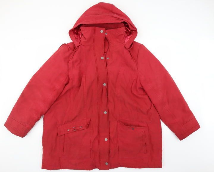 BM Womens Red Jacket Coat Size XL