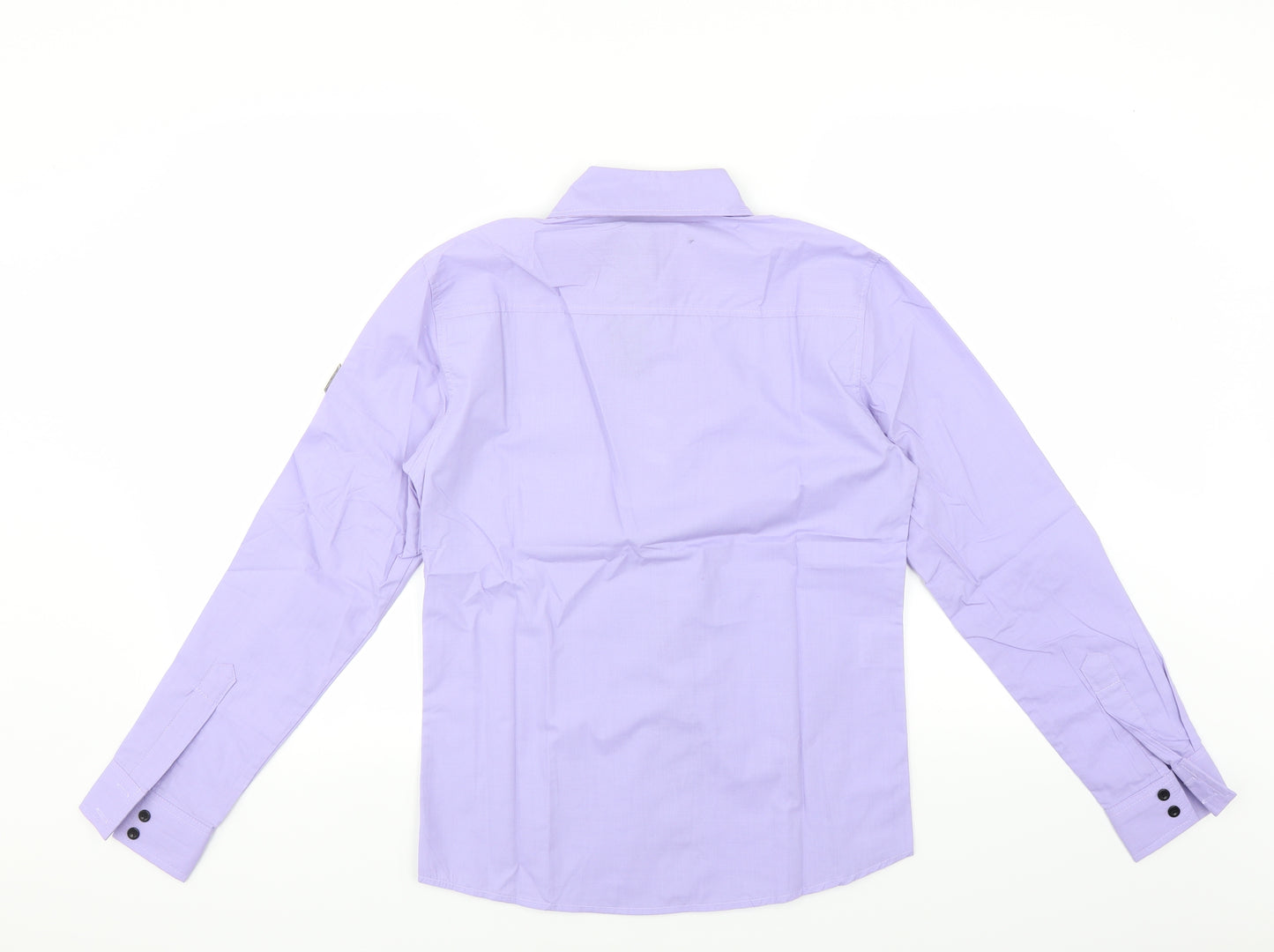 PODOM Mens Purple    Button-Up Size L