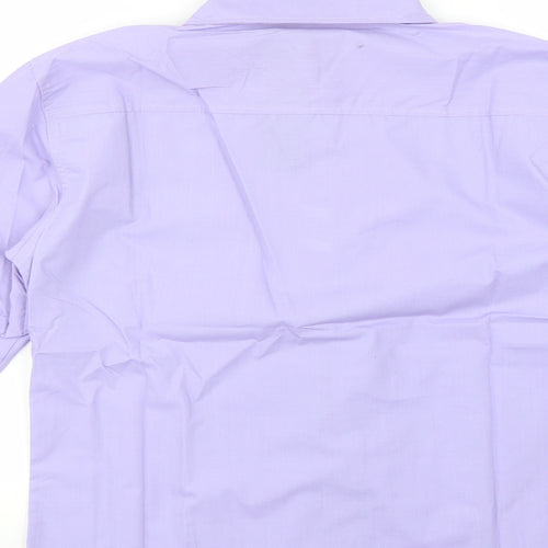 PODOM Mens Purple    Button-Up Size L