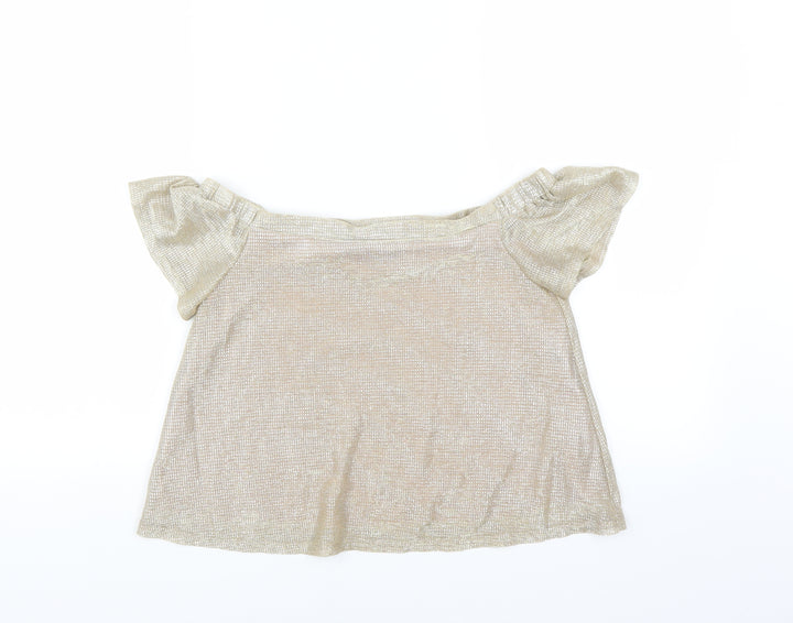 New Look Girls Gold   Basic Blouse Size 12 Years