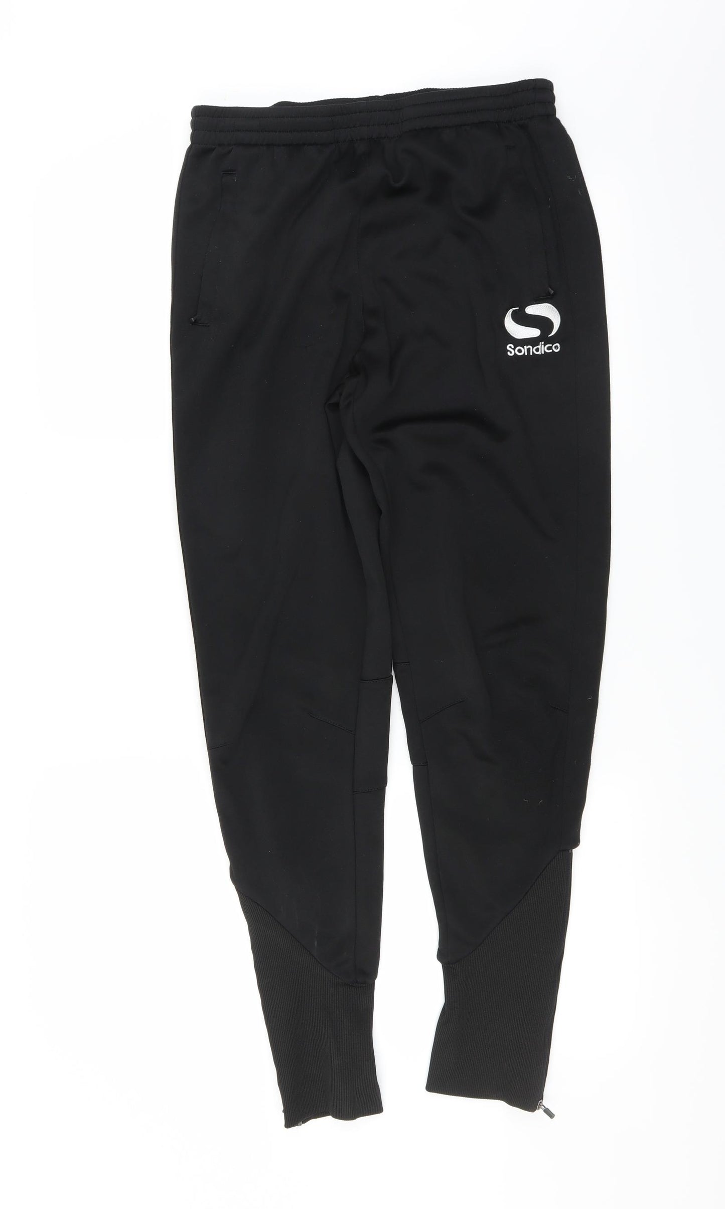 Sandico Mens Black   Jogger Trousers Size M L30 in