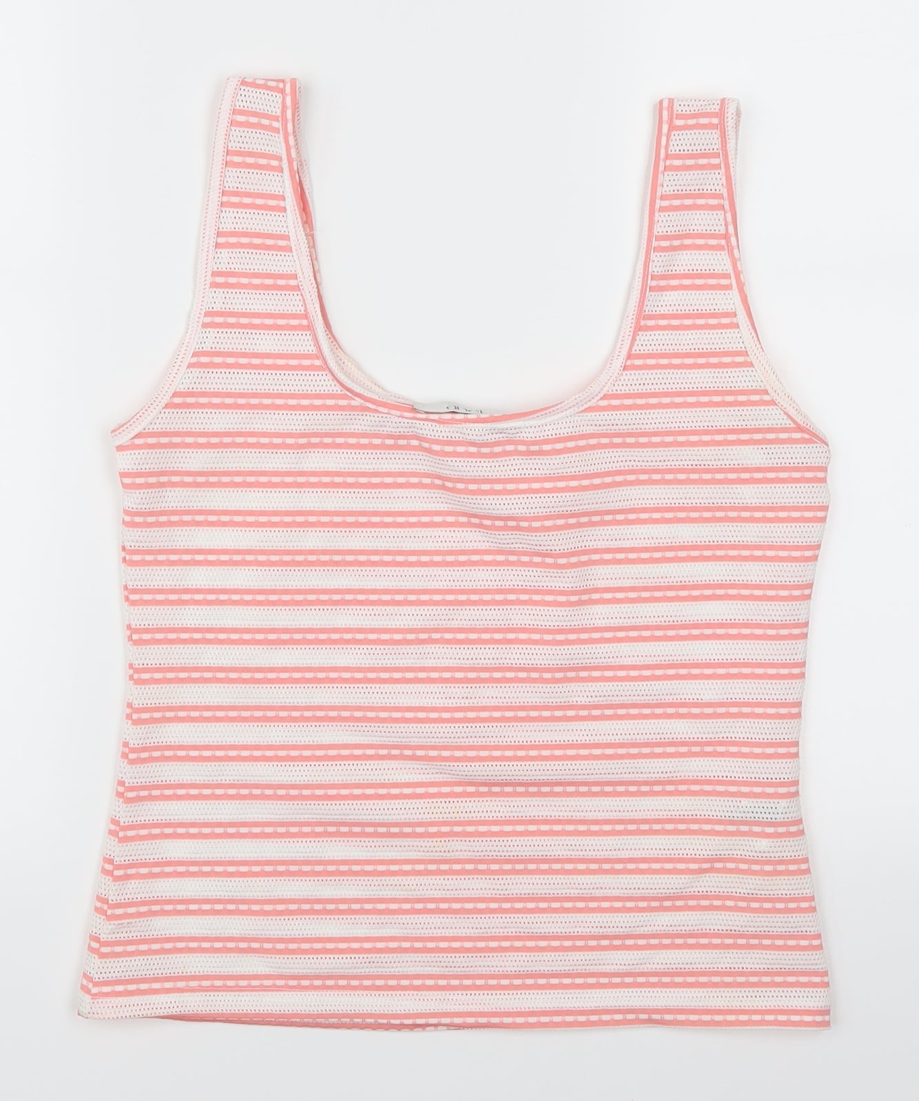 Anel Womens Pink Striped  Basic Tank Size S