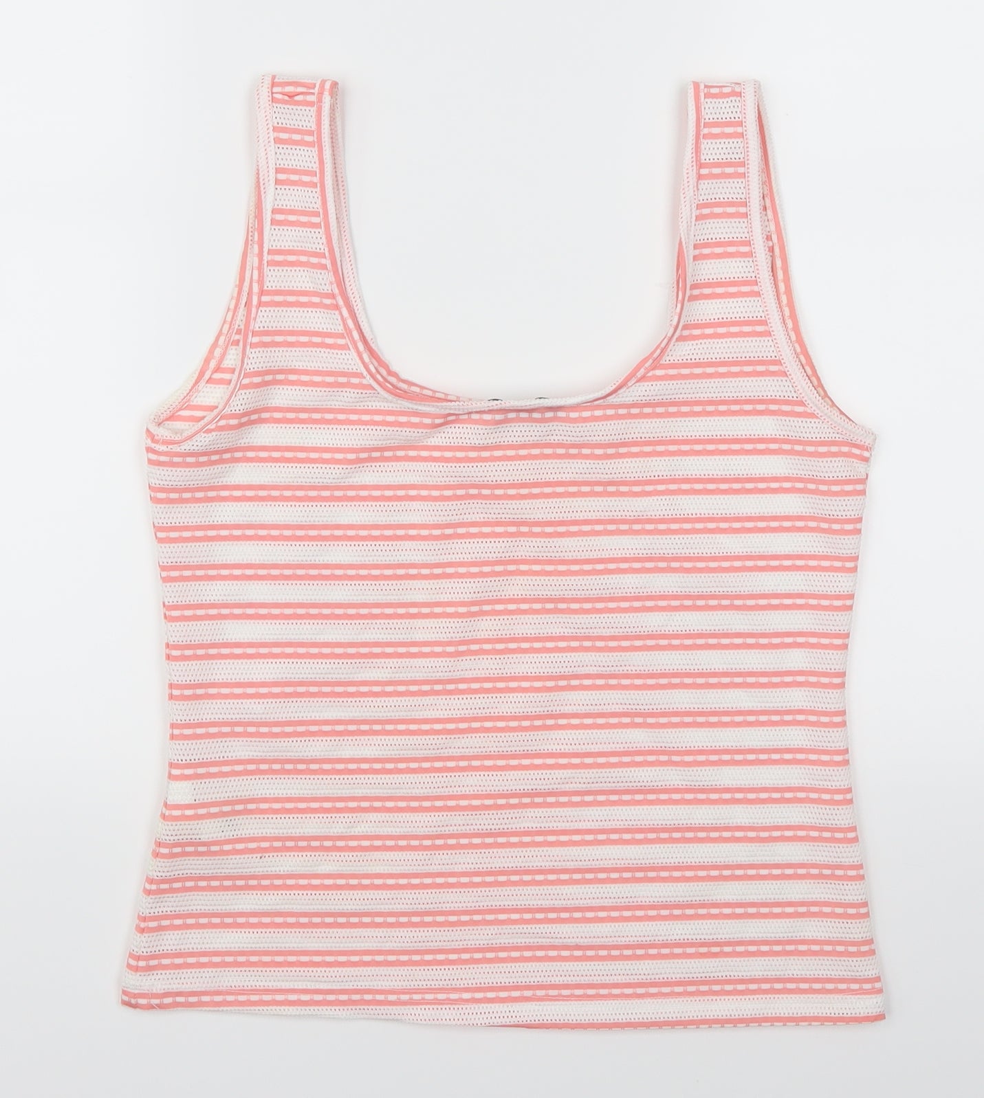 Anel Womens Pink Striped  Basic Tank Size S