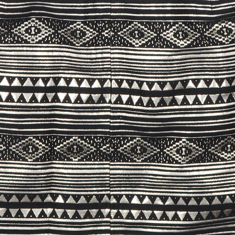 Oasis Womens Gold Geometric  Mini Skirt Size 12