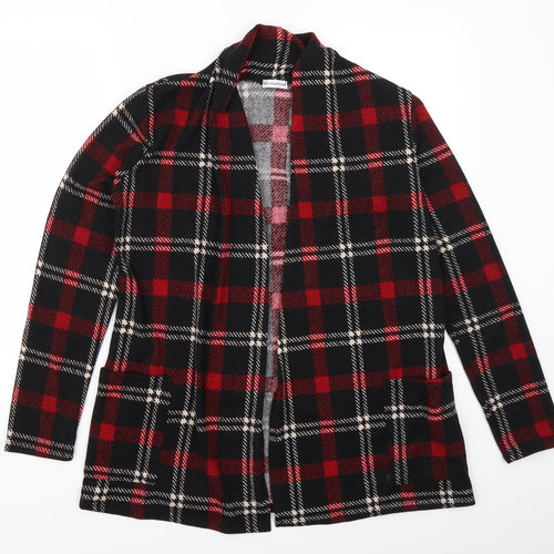 Egy California Womens Red Check  Cardigan Jumper Size M