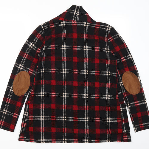 Egy California Womens Red Check  Cardigan Jumper Size M
