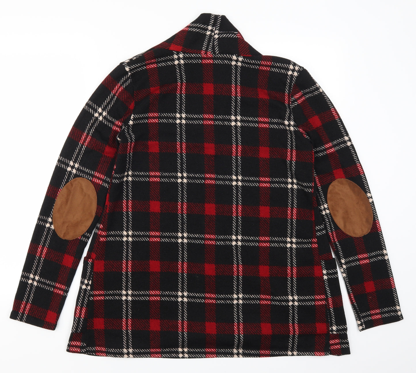 Egy California Womens Red Check  Cardigan Jumper Size M