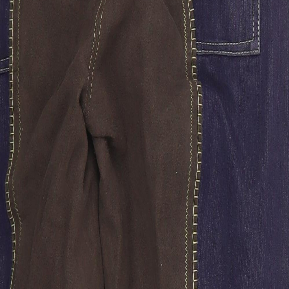 Equestrian Womens Blue  Denim Cropped Leggings Size 28 in L25 in - Horse Riding