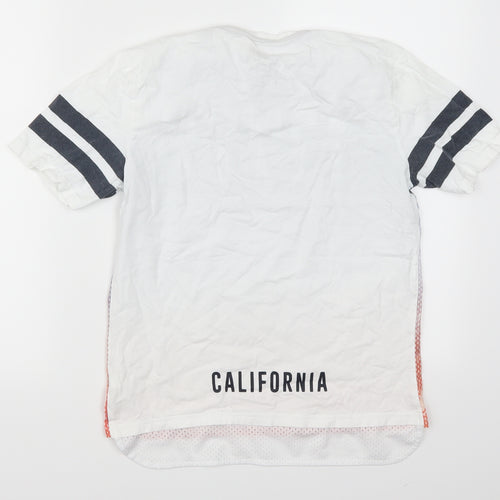 F&F Boys White   Basic T-Shirt Size 10-11 Years  - Venice Beach California