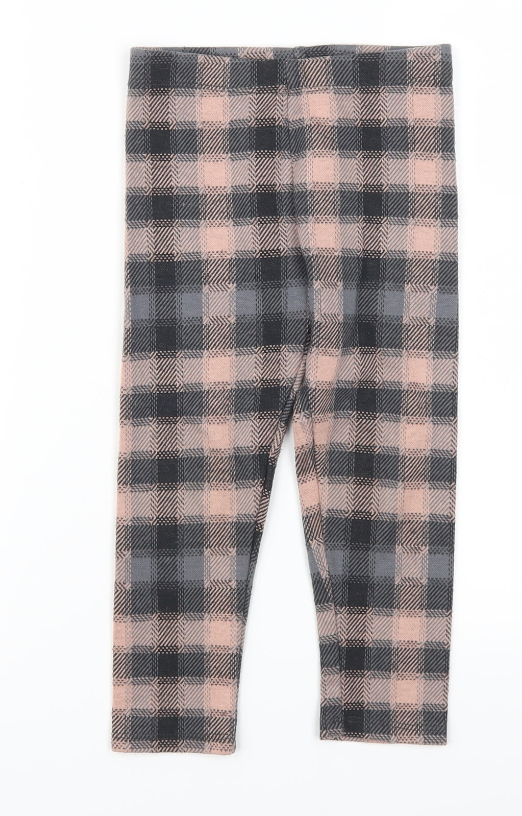 NEXT Girls Pink Check  Carrot Trousers Size 4-5 Years