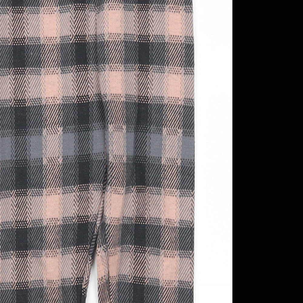 NEXT Girls Pink Check  Carrot Trousers Size 4-5 Years