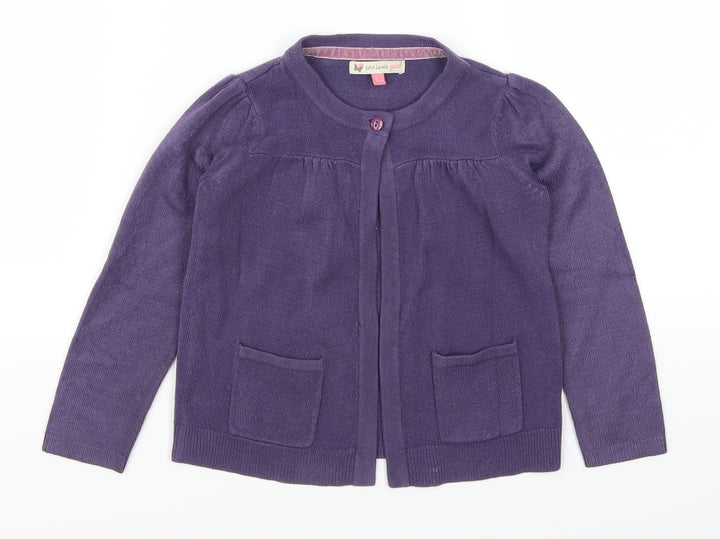 John Lewis Girls Purple Cape Jumper Size 3 Years