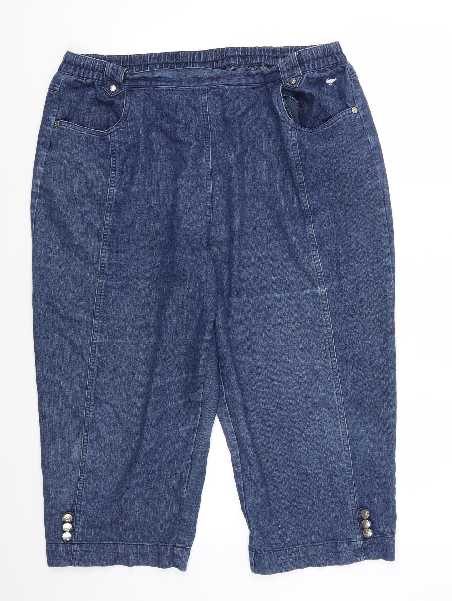 Country Rose Womens Blue  Denim Cropped Jeans Size 36 in L21 in